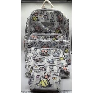 JuJuBe Disney Alice in Wonderland Mad Mad World Backpack Diaper Bag Set 6pc
